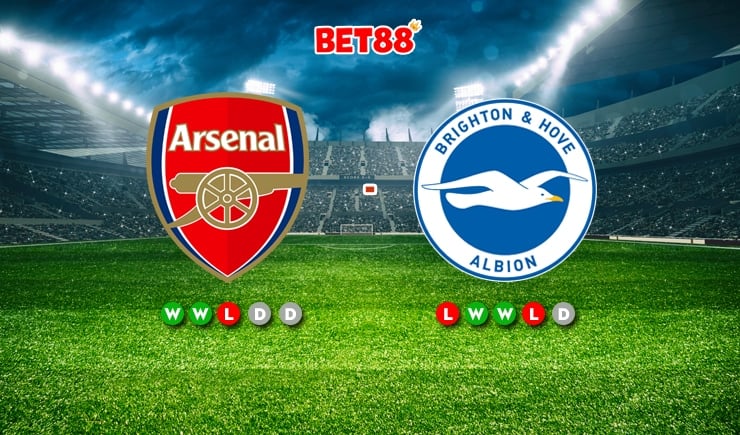 Soi kèo Arsenal vs Brighton, 22h30 ngày 14/05/2023