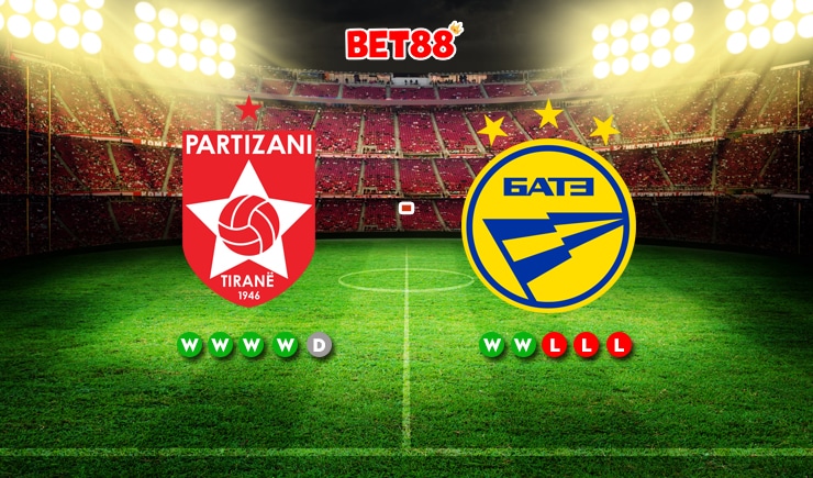 Soi kèo Partizani Tirana vs BATE Borisov, 01h45 – 12/07/2023