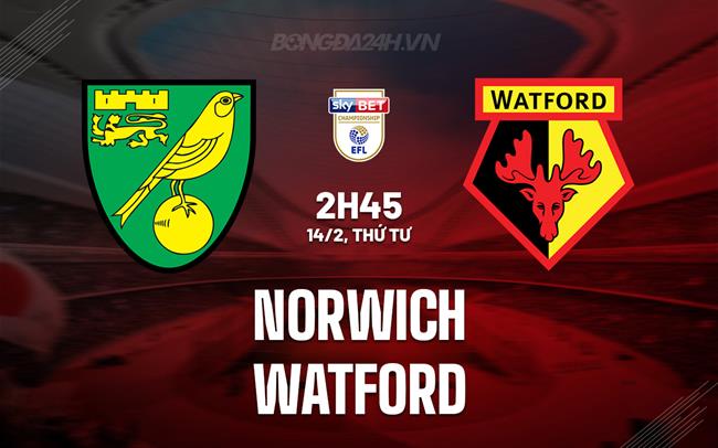 Nhận định bóng đá Norwich vs Watford Hạng nhất Anh hôm nay
