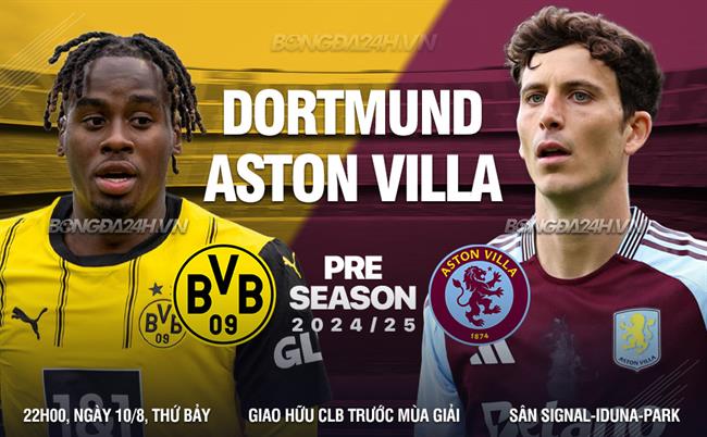 Nhận định Dortmund vs Aston Villa (22h00 ngày 10/08)