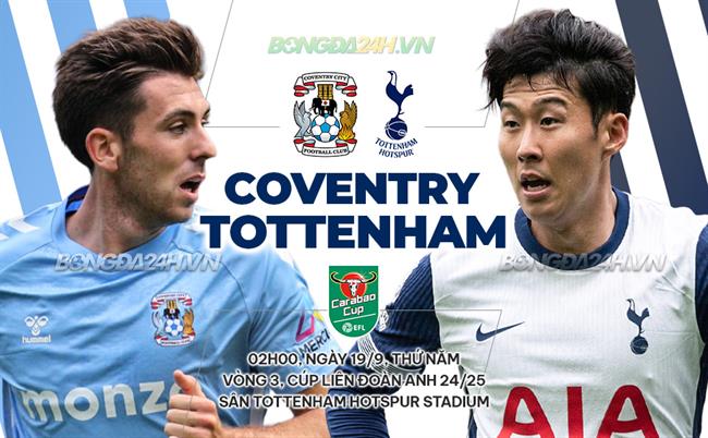 Nhận định Coventry vs Tottenham (02h00 ngày 19/9)