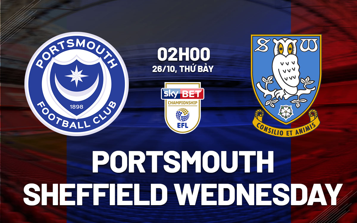nhan dinh bong da du doan Portsmouth vs Sheffield Wednesday hang nhat anh championship hom nay