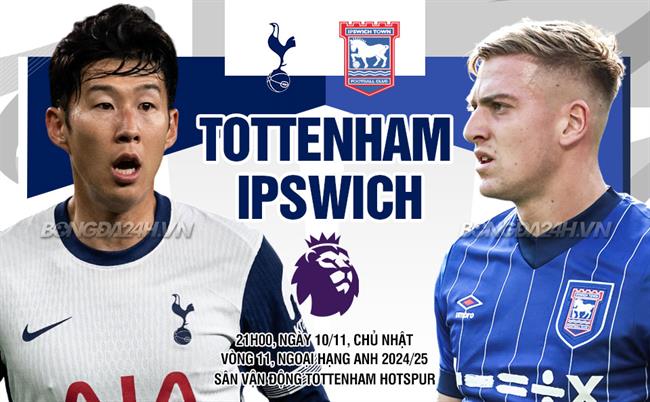 Nhận định Tottenham vs Ipswich (21h00 ngày 10/11)