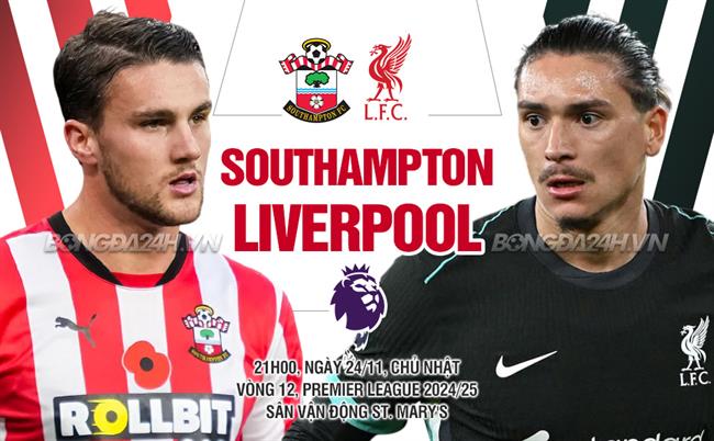 Nhận định Southampton vs Liverpool (21h00 ngày 24/11)