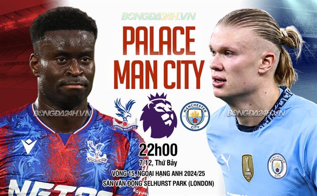 Nhận định Crystal Palace vs Man City (22h00 ngày 7/12)