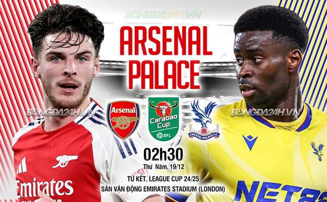 Nhận định Arsenal vs Crystal Palace (02h30 ngày 19/12)