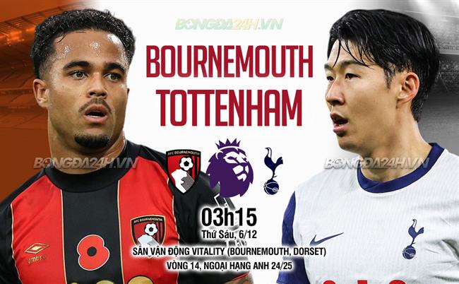 Nhận định Bournemouth vs Tottenham (03h15 ngày 6/12)