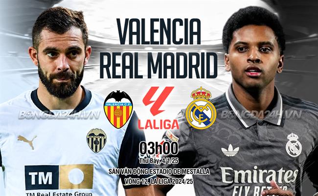 Nhận định Valencia vs Real Madrid (3h00 ngày 4/1): Không dễ dàng