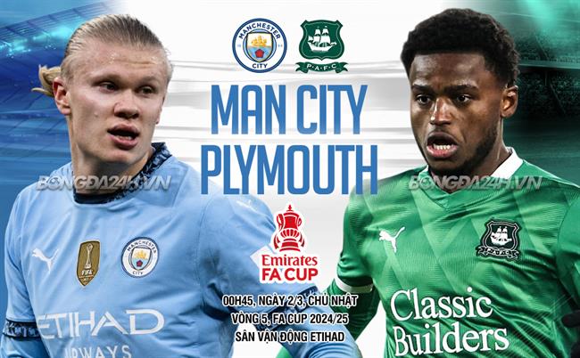 Nhận định Man City vs Plymouth (00h45 ngày 2/3)